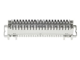 Плинт LSA Profil неразмыкаемый, ABS, 10 пар, медные контакты, универсальный, нумерация (1-0), серый NETKO Optima 2шт