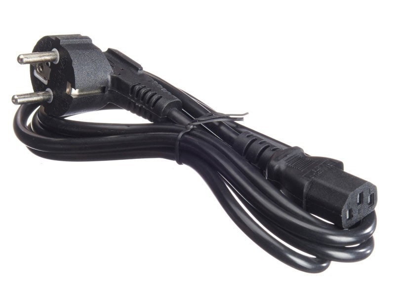 Кабель питания (евровилка - штекер IEC C13) 3*0,75мм2, 1,8м, черный, NETKO Optima