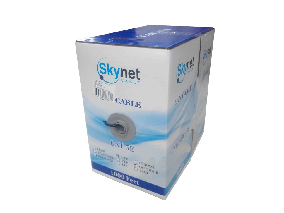 Кабель Skynet Premium UTP2 cat.5е, одножильный, Cu, для наружных работ, черный 40м