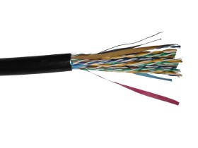 Кабель FTP25 cat.5e, , 24 AWG, наружный, черный 3м