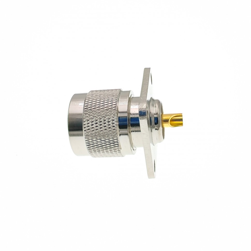 Разъем UHF(male) PL259 для установки на корпус под 4 винта