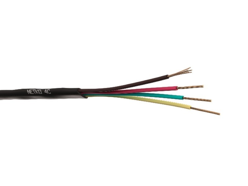 Кабель Телефонный 4с, CCS, 5м, плоский, черный NETKO Optima