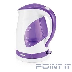 BBK EK1700P (W/V) Электрический чайник, белый/фиолетовый