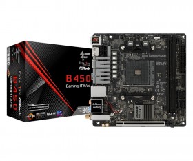 Материнская плата AMD B450 SAM4 MITX B450 GAMING-ITX/AC ASROCK