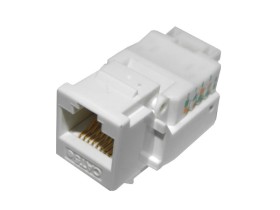 Модуль Keystone неэкранированный, RJ45, cat.5e, 90°, без инструмента, белый, NETKO Expert CKC