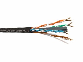 Кабель U/UTP4 cat.6, 4 пары 23 AWG BC, одножильный, с крестовиной, для наружных работ, FLUKE TEST, NETKO Expert 20м