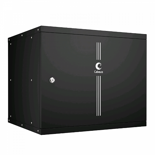Шкаф телекоммуникационный настенный 19 9U, серия LIGHT разборный, дверь металл, цвет черный