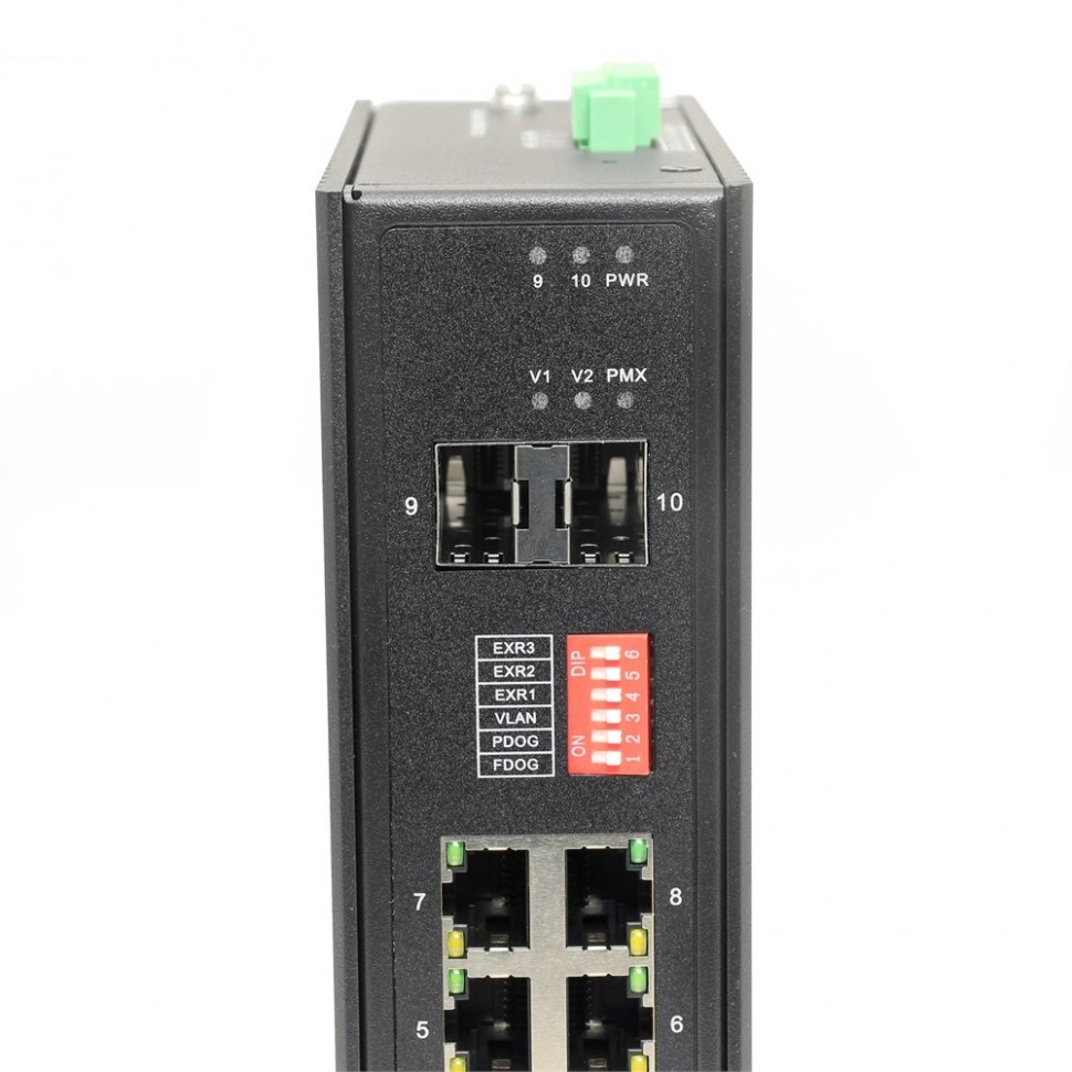 AN-SXG10P8 - промышленный 10-портовый гигабитный коммутатор с HiPoE до 300Вт