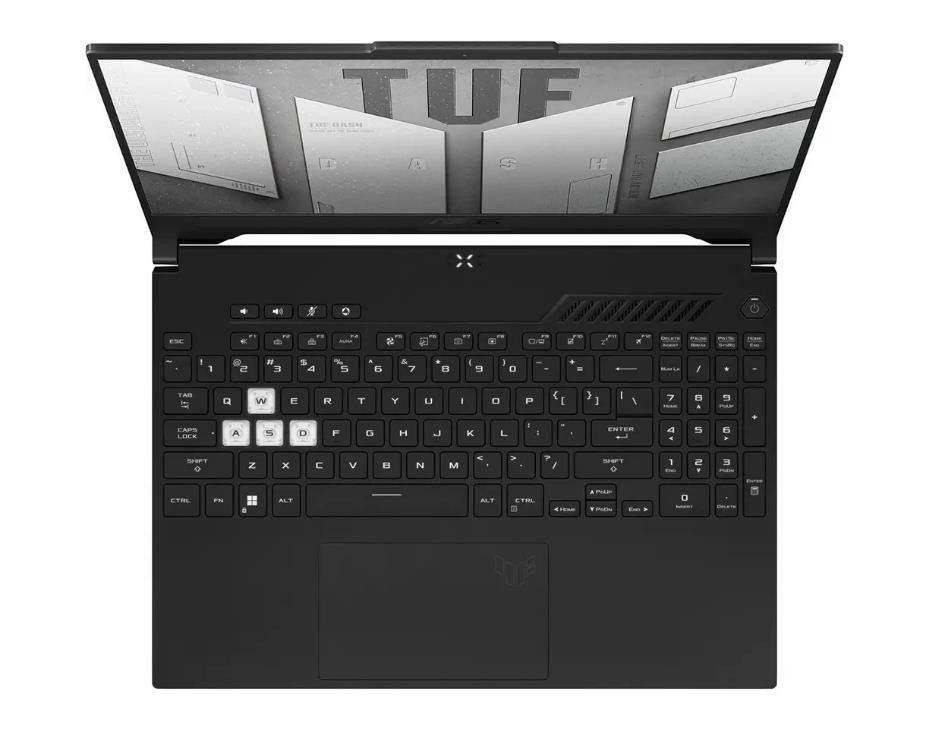 Ноутбук ASUS TUF Dash F15 FX517ZC-HN098W 15.6" 1920x1080/Intel Core i7-12650H/RAM 16Гб/SSD 512Гб/NVIDIA GeForce RTX 3050 4Гб/ENG|RUS/Windows 11 Home черный 2 кг 90NR09L3-M00EF0