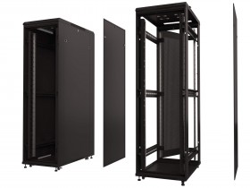 Шкаф напольный 42U серия Expert (800х1000х2050), напольный, БЕЗ ПЕРЕДНЕЙ ДВЕРИ, черный, разобранный Netko (упакован в 4 коробки)