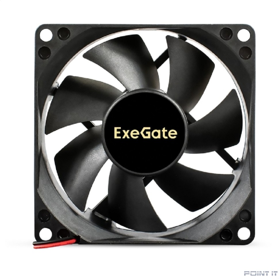 Exegate EX295239RUS Вентилятор 12В DC ExeGate ExtraPower EP08025B2P (80x80x25 мм, 2-Ball (двойной шарикоподшипник), 2pin, 2900RPM, 29.5dBA)