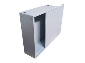 Антивандальный Шкаф 3U пенального типа, (530x180x550мм) 19 направляющие, передняя дверь металл, замок, серый Netko