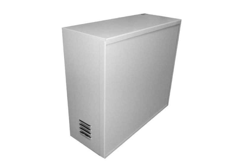 Антивандальный Шкаф 3U пенального типа, (Ш*Г*В 550*220*500мм) 19 направляющие, передняя дверь металл, замок, серый Netko M