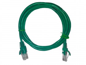 Патч-корд UTP4 cat 5e, 1,5м, ВС, LSZH, зеленый, литой коннектор NETKO Optima