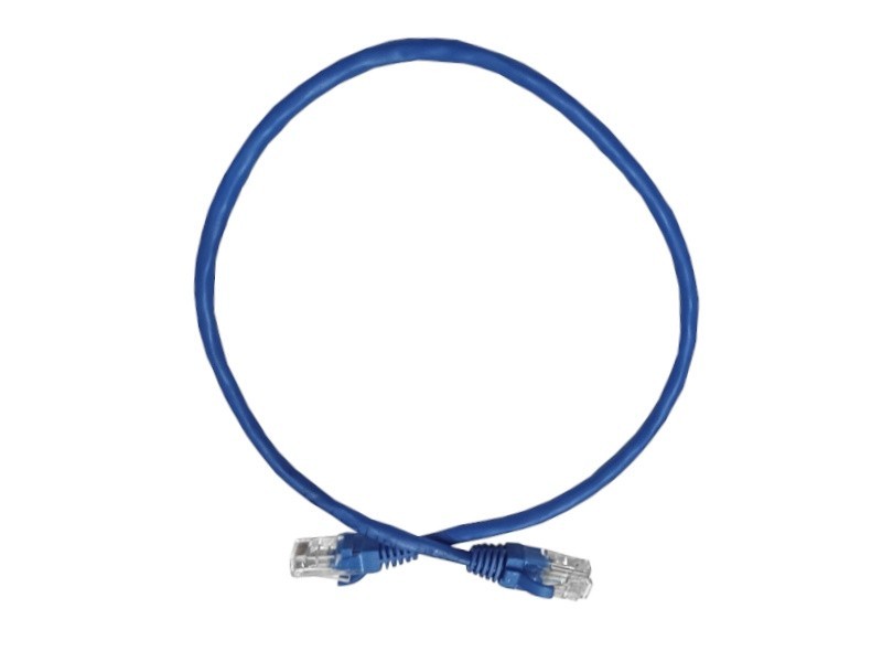 Патч-корд UTP4 cat.5е, CCA, LSZH, синий, литой коннектор NETKO Optima