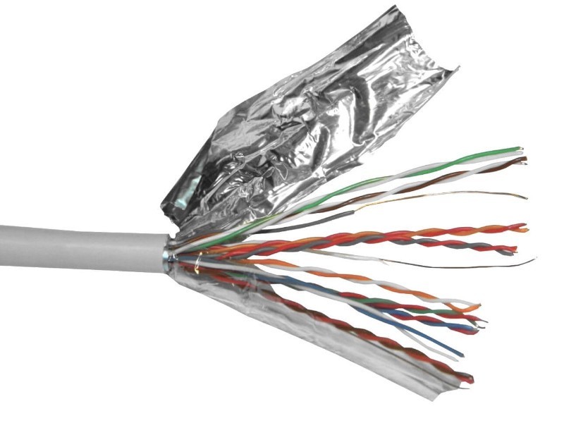 Кабель LC FTP10 cat.5, , 0,45мм, серый 100м