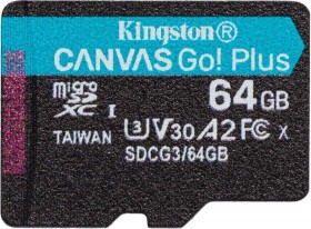 Карта памяти MICRO SDXC 64GB UHS-I SDCG3/64GBSP KINGSTON