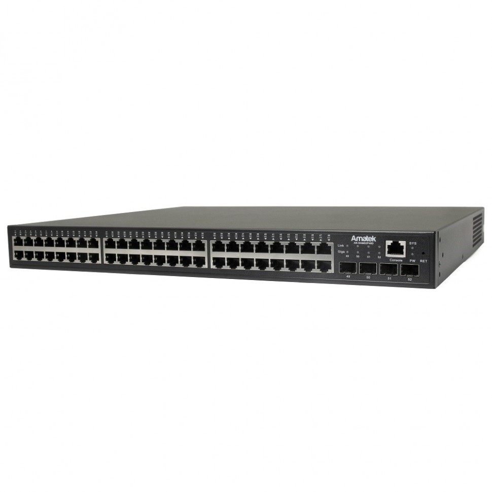 AN-SGM52P48D - 52-портовый гигабитный управляемый L2+ коммутатор с HiPoE до 800Вт