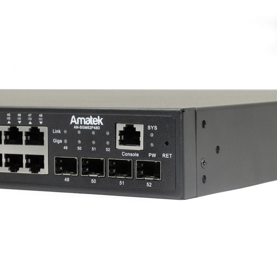 AN-SGM52P48D - 52-портовый гигабитный управляемый L2+ коммутатор с HiPoE до 800Вт