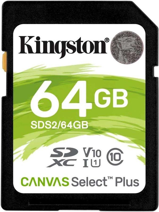 Карта памяти SDXC 64GB C10 SDS2/64GB KINGSTON