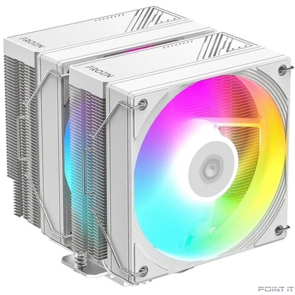 Cooler ID-Cooling FROZN A620 PRO SE ARGB WHITE Soc-AM5/AM4/1200/1700/1851 серебристый/белый 4-pin 15-27.2dB Al+Cu 260W 1190gr Ret 