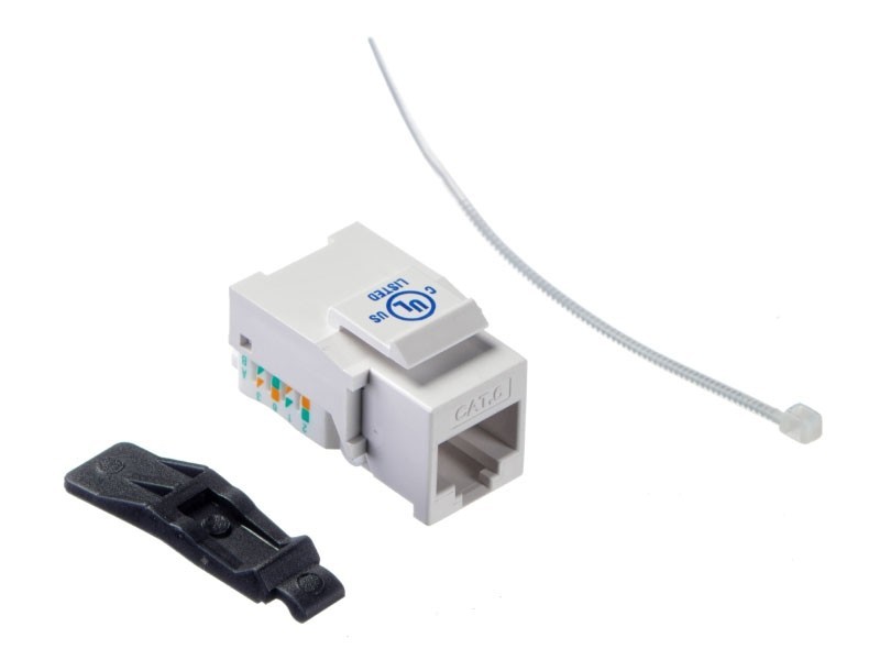 Модуль Keystone неэкранированный, RJ45, cat.6, 90°, без инструмента, KE, белый, NETKO Expert CKC