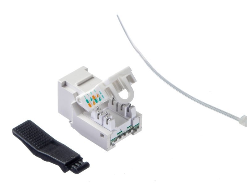 Модуль Keystone неэкранированный, RJ45, cat.6, 90°, без инструмента, KE, белый, NETKO Expert CKC