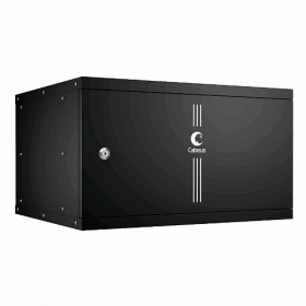  					Шкаф телекоммуникационный настенный 19 6U, серия LIGHT разборный, дверь металл, цвет черный				 