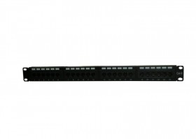 Патч-панель UTP, 19&quot;, 24 порта RJ45, cat.6, 1U, Dual Type, с органайзером