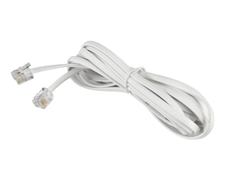 Удлинитель телефонный (6р4с) 3 метра / белый NETKO Optima