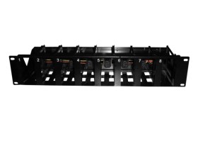 PR-001B PoE, шасси для инжекторов (PSE), 2U, 8 слотов, 100-240VAC,50/60Hz,кабель питания ЕВРО,тип1, черный РАСПРОДАЖА