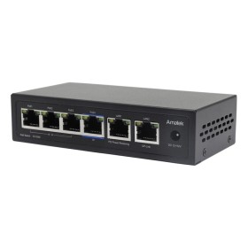 AN-PE42 - 6-портовый 100Мбит/с удлинитель PoE с питанием от PoE до 60Вт