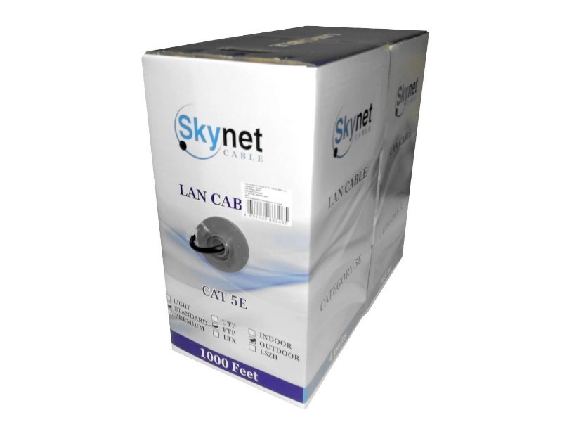 Кабель Skynet Standard FTP4 cat.5е, одножильный, Cu, Проходит Fluke тест, для наружных работ, черный 40м