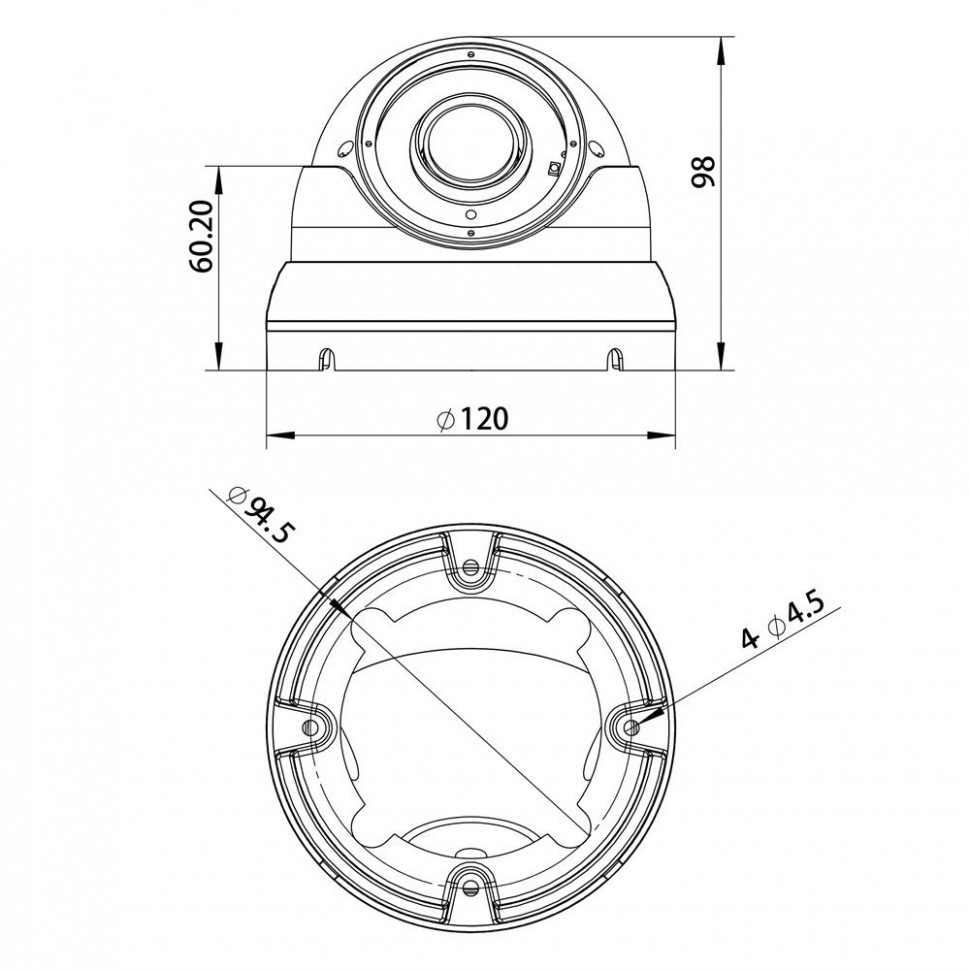 AC-HDV503VA (2.7-13.5) - купольная 5Мп камера с вариообъективом и микрофоном (AoC)