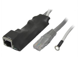 Грозозащита POE 802.3af/at, проходная, внутренняя, размеры 70*30*18мм, черная