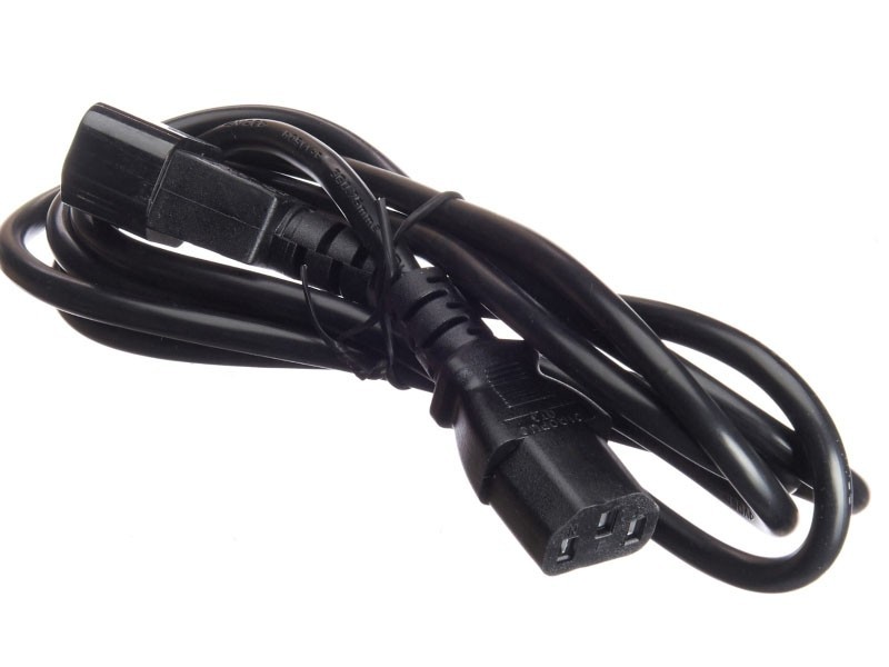 Кабель питания проходной (штекер IEC С13 - гнездо IEC С14) 3*0,75мм2, 1,8м, черный, NETKO Optima