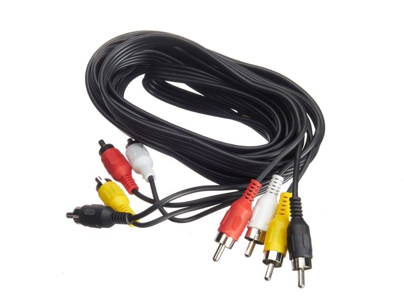 Шнур аудио-видео: 4RCA-4RCA ( длина 3 м, литой), NETKO Optima