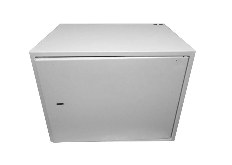 Антивандальный Шкаф 9U распашного типа, (Ш*Г*В 600*450*470мм) 19 направляющие, передняя дверь металл, замок, серый Netko M