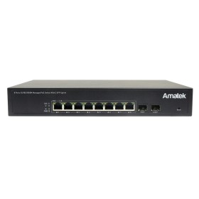 AN-SGM10P8 - 10-портовый управляемый L2 100/1000 Мбит/с коммутатор с PoE+ до 120Вт