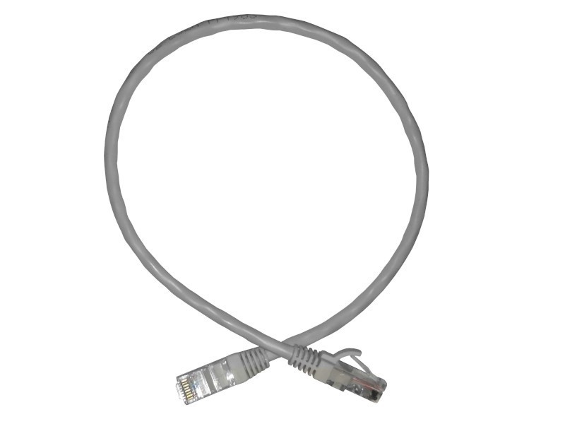 Патч-корд UTP4 rj45-rj45 cat.6, BC, LSZH, серый, литой коннектор NETKO Optima 10 шт