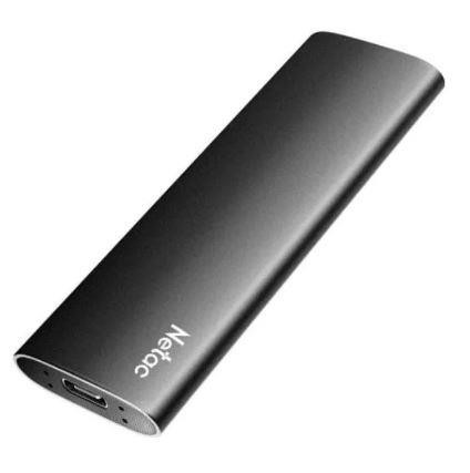 SSD жесткий диск USB-C 2TB EXT. BLACK NT01ZSLIM-002T-32BK NETAC