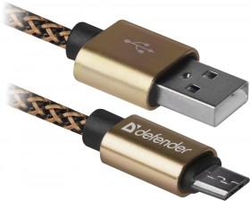Кабель USB2.0/MICRO-USB 1M GOLD USB08-03T 87800 DEFENDER