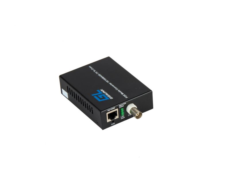 Медиаконвертер GIGALINK UTP-BNC, 10/100Мбит/c, PoE (блок питания в комплекте не идёт)