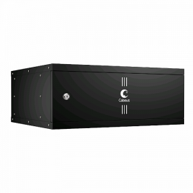  					Шкаф телекоммуникационный настенный 19 4U, серия LIGHT разборный, дверь металл, цвет черный				 