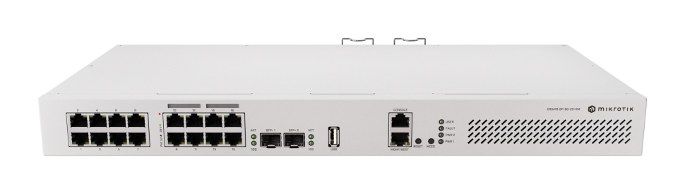 PoE коммутатор MikroTik CRS418-8P-8G-2S+RM