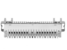 Плинт LSA Profil размыкаемый, ABS, 10 пар, медные контакты, универсальный, нумерация (1-0), бело-серый NETKO Optima SB 2шт