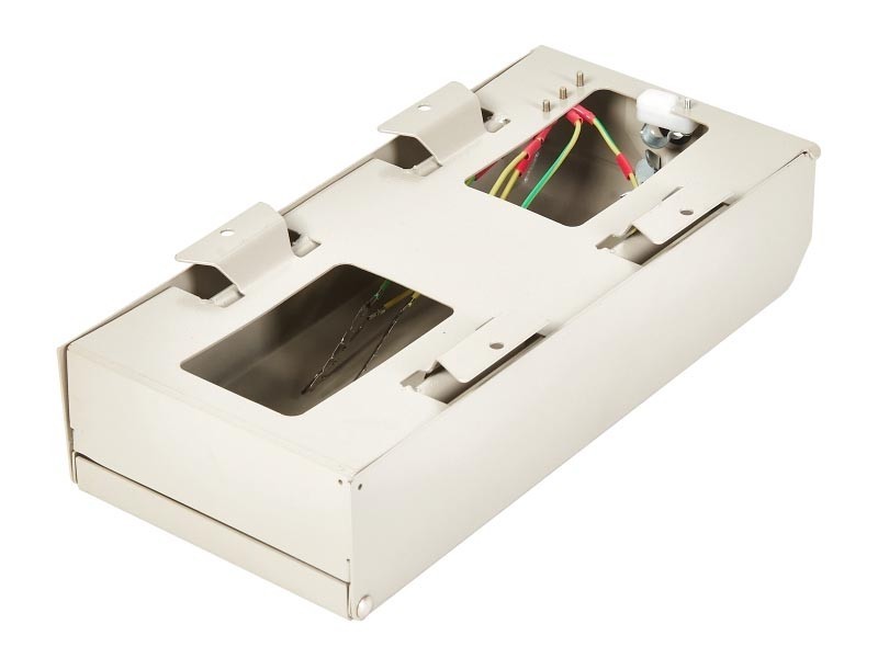 Коробка распределительная  на 10 (макс d кабеля 10мм) плинтов металлическая (28*13,5*7см), замок РАСПРОДАЖА