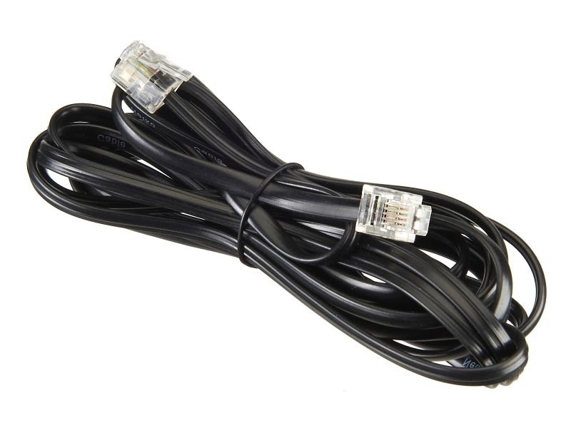 Удлинитель телефонный (6р4с) 3 метра / черный NETKO Optima 20шт