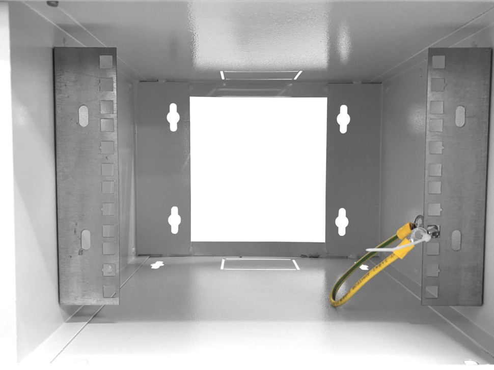 Шкаф настенный 10 4U серия COMPACT (315х325х225), передняя дверь стекло, серый, Netko