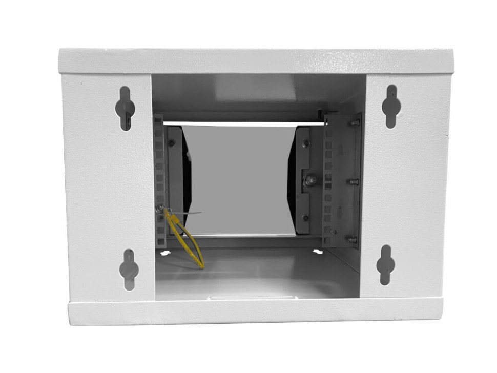 Шкаф настенный 10 4U серия COMPACT (315х325х225), передняя дверь стекло, серый, Netko